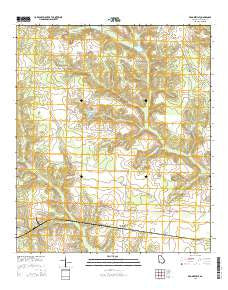 Brooksville Georgia Current topographic map, 1:24000 scale, 7.5 X 7.5 Minute, Year 2014
