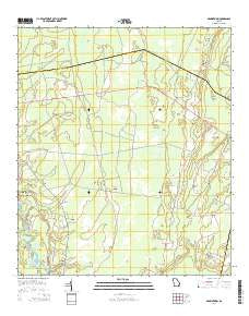 Browntown Georgia Current topographic map, 1:24000 scale, 7.5 X 7.5 Minute, Year 2014