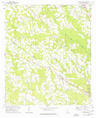 Broxton South Georgia Historical topographic map, 1:24000 scale, 7.5 X 7.5 Minute, Year 1977