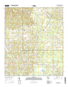 Broxton NE Georgia Current topographic map, 1:24000 scale, 7.5 X 7.5 Minute, Year 2014
