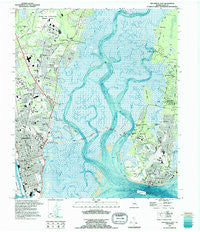 Brunswick East Georgia Historical topographic map, 1:24000 scale, 7.5 X 7.5 Minute, Year 1993