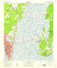 Brunswick East Georgia Historical topographic map, 1:24000 scale, 7.5 X 7.5 Minute, Year 1956