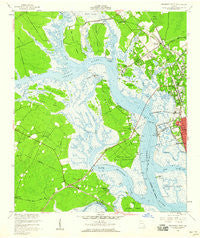 Brunswick West Georgia Historical topographic map, 1:24000 scale, 7.5 X 7.5 Minute, Year 1956