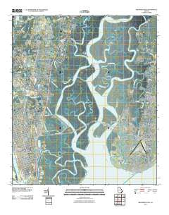 Brunswick East Georgia Historical topographic map, 1:24000 scale, 7.5 X 7.5 Minute, Year 2011