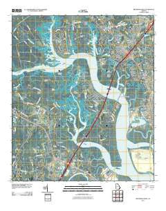 Brunswick West Georgia Historical topographic map, 1:24000 scale, 7.5 X 7.5 Minute, Year 2011