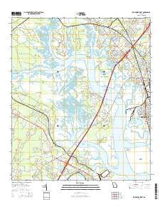 Brunswick West Georgia Current topographic map, 1:24000 scale, 7.5 X 7.5 Minute, Year 2014