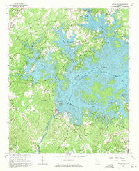 Buford Dam Georgia Historical topographic map, 1:24000 scale, 7.5 X 7.5 Minute, Year 1964