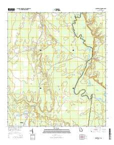 Burnt Fort Georgia Current topographic map, 1:24000 scale, 7.5 X 7.5 Minute, Year 2014
