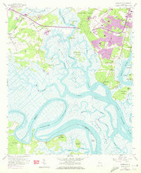 Burroughs Georgia Historical topographic map, 1:24000 scale, 7.5 X 7.5 Minute, Year 1957