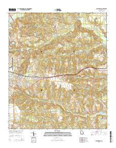 Butler East Georgia Current topographic map, 1:24000 scale, 7.5 X 7.5 Minute, Year 2014
