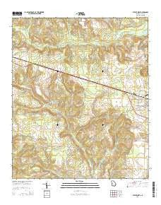 Butler West Georgia Current topographic map, 1:24000 scale, 7.5 X 7.5 Minute, Year 2014