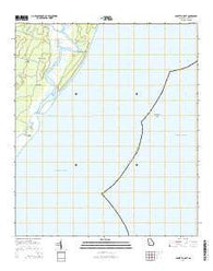 Cabretta Inlet Georgia Current topographic map, 1:24000 scale, 7.5 X 7.5 Minute, Year 2014