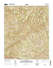 Cadley Georgia Current topographic map, 1:24000 scale, 7.5 X 7.5 Minute, Year 2014