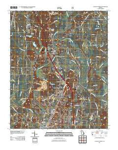 Calhoun North Georgia Historical topographic map, 1:24000 scale, 7.5 X 7.5 Minute, Year 2011