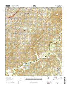 Campbellton Georgia Current topographic map, 1:24000 scale, 7.5 X 7.5 Minute, Year 2014