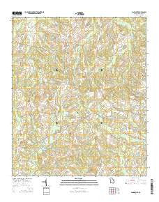 Canoochee Georgia Current topographic map, 1:24000 scale, 7.5 X 7.5 Minute, Year 2014