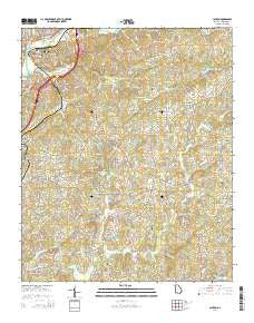 Canton Georgia Current topographic map, 1:24000 scale, 7.5 X 7.5 Minute, Year 2014