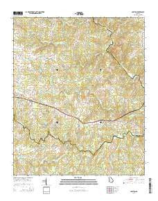 Carlton Georgia Current topographic map, 1:24000 scale, 7.5 X 7.5 Minute, Year 2014