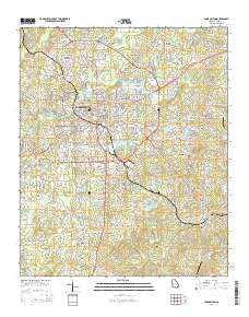 Carrollton Georgia Current topographic map, 1:24000 scale, 7.5 X 7.5 Minute, Year 2014
