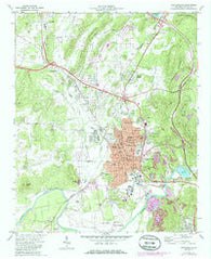 Cartersville Georgia Historical topographic map, 1:24000 scale, 7.5 X 7.5 Minute, Year 1972