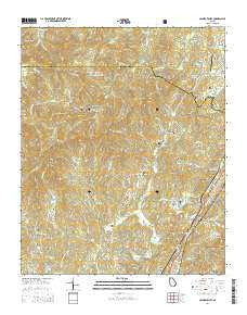 Cashes Valley Georgia Current topographic map, 1:24000 scale, 7.5 X 7.5 Minute, Year 2014
