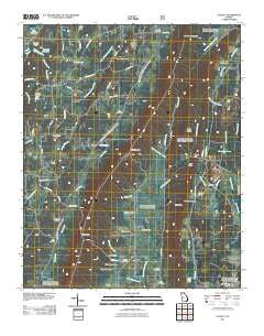 Catlett Georgia Historical topographic map, 1:24000 scale, 7.5 X 7.5 Minute, Year 2011
