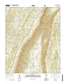 Catlett Georgia Current topographic map, 1:24000 scale, 7.5 X 7.5 Minute, Year 2014