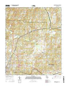 Cedartown East Georgia Current topographic map, 1:24000 scale, 7.5 X 7.5 Minute, Year 2014