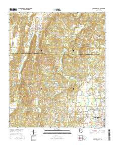 Cedartown West Georgia Current topographic map, 1:24000 scale, 7.5 X 7.5 Minute, Year 2014