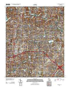 Chamblee Georgia Historical topographic map, 1:24000 scale, 7.5 X 7.5 Minute, Year 2011