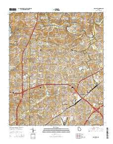 Chamblee Georgia Current topographic map, 1:24000 scale, 7.5 X 7.5 Minute, Year 2014