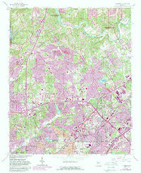 Chamblee Georgia Historical topographic map, 1:24000 scale, 7.5 X 7.5 Minute, Year 1954
