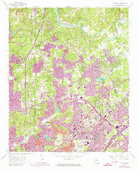 Chamblee Georgia Historical topographic map, 1:24000 scale, 7.5 X 7.5 Minute, Year 1954