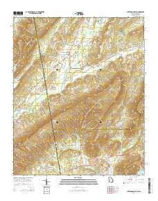Chattoogaville Georgia Current topographic map, 1:24000 scale, 7.5 X 7.5 Minute, Year 2014