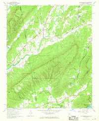 Chattoogaville Georgia Historical topographic map, 1:24000 scale, 7.5 X 7.5 Minute, Year 1967