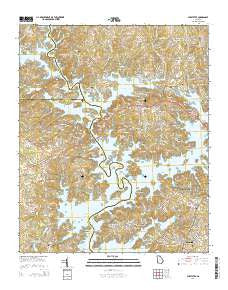 Chestatee Georgia Current topographic map, 1:24000 scale, 7.5 X 7.5 Minute, Year 2014