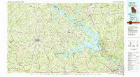 Clark Hill Lake Georgia Historical topographic map, 1:100000 scale, 30 X 60 Minute, Year 1980