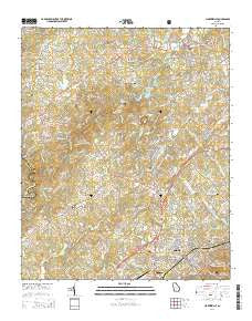 Clarkesville Georgia Current topographic map, 1:24000 scale, 7.5 X 7.5 Minute, Year 2014
