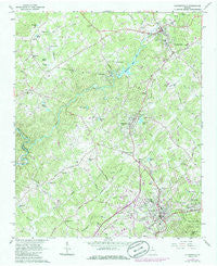 Clarkesville Georgia Historical topographic map, 1:24000 scale, 7.5 X 7.5 Minute, Year 1964