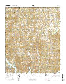 Clermont Georgia Current topographic map, 1:24000 scale, 7.5 X 7.5 Minute, Year 2014