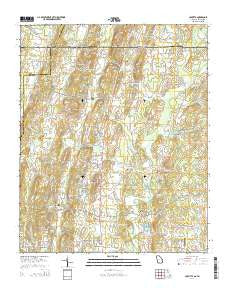 Cohutta Georgia Current topographic map, 1:24000 scale, 7.5 X 7.5 Minute, Year 2014