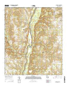 Columbia NE Georgia Current topographic map, 1:24000 scale, 7.5 X 7.5 Minute, Year 2014