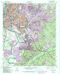 Columbus Georgia Historical topographic map, 1:24000 scale, 7.5 X 7.5 Minute, Year 1955