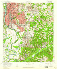 Columbus Georgia Historical topographic map, 1:24000 scale, 7.5 X 7.5 Minute, Year 1955
