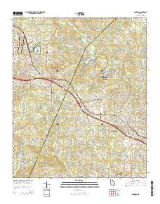 Conyers Georgia Current topographic map, 1:24000 scale, 7.5 X 7.5 Minute, Year 2014