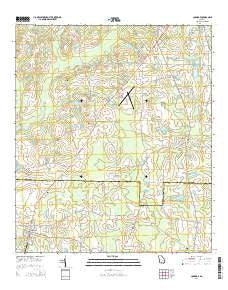 Coolidge Georgia Current topographic map, 1:24000 scale, 7.5 X 7.5 Minute, Year 2014