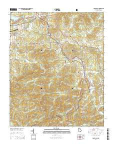 Coosa Bald Georgia Current topographic map, 1:24000 scale, 7.5 X 7.5 Minute, Year 2014