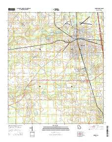 Cordele Georgia Current topographic map, 1:24000 scale, 7.5 X 7.5 Minute, Year 2014