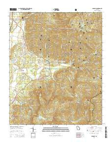 Crandall Georgia Current topographic map, 1:24000 scale, 7.5 X 7.5 Minute, Year 2014