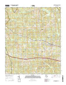 Crawfordville Georgia Current topographic map, 1:24000 scale, 7.5 X 7.5 Minute, Year 2014